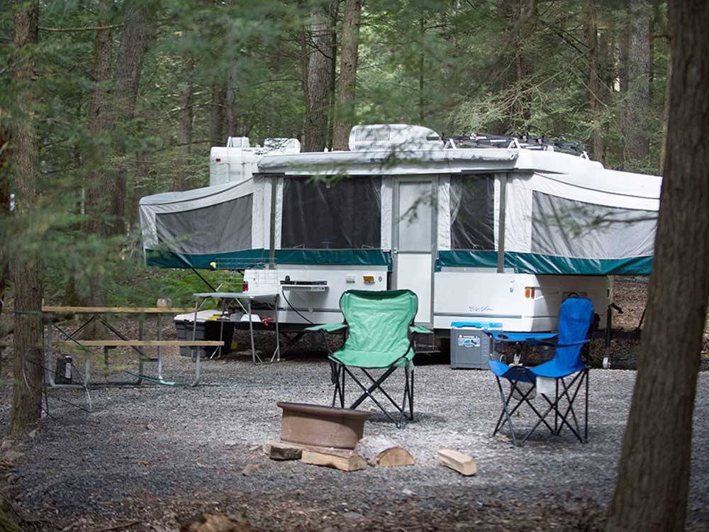 Trailer camping at RIP VAN WINKLE CAMPGROUNDS