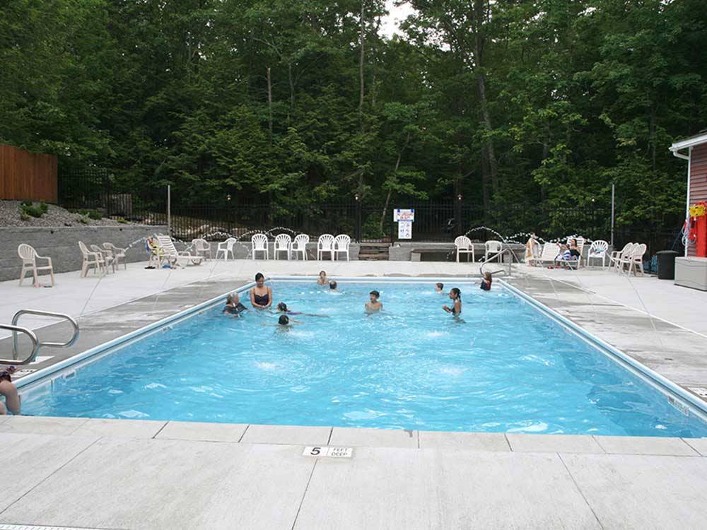 Kids swimming in pool at RIP VAN WINKLE CAMPGROUNDS