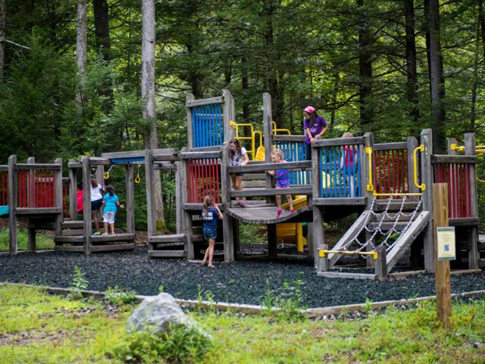 Kids playing on the playground at RIP VAN WINKLE CAMPGROUNDS