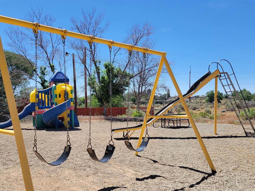 The children's playground equipment at CORTEZ RV RESORT BY RJOURNEY
