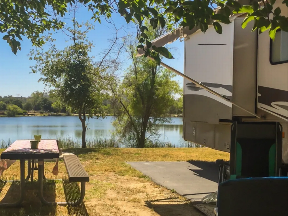 RV site next to the water