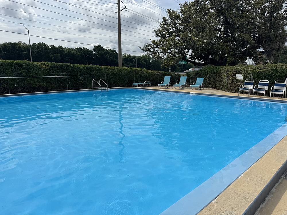 Seating near the pool