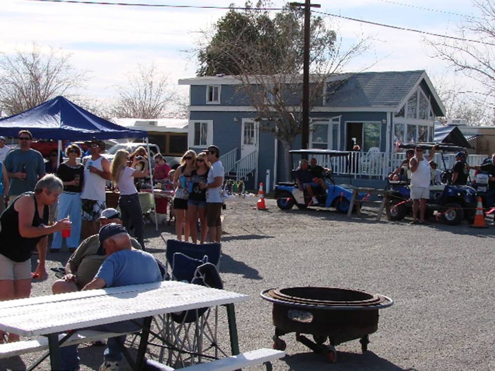 Campers enjoying an event