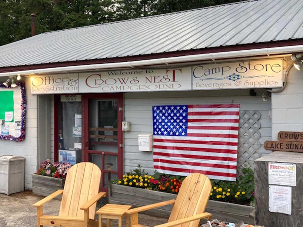 Exterior view of camp store at CROWS NEST CAMPGROUND