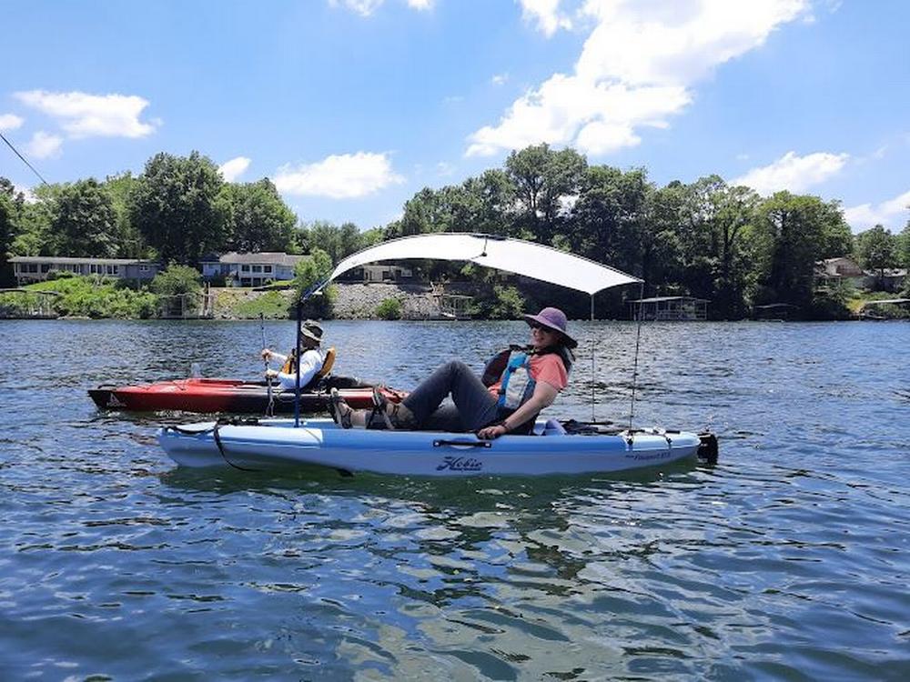 Parked RV at site Branson Lakeside RV Park