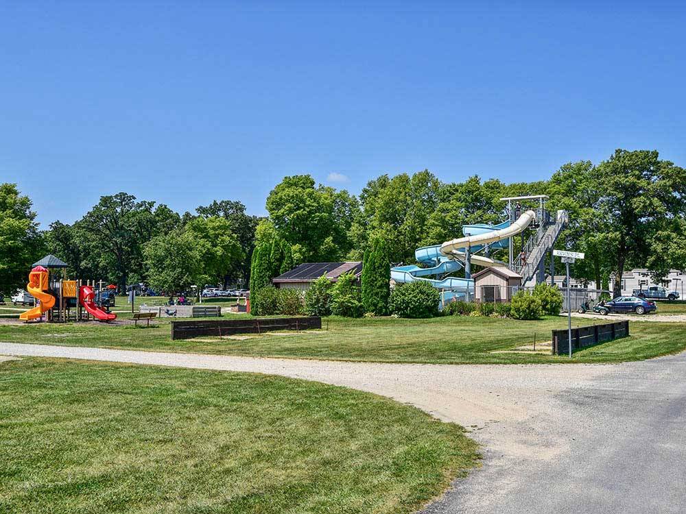 Playground and waterpark at O'CONNELL'S RV CAMPGROUND