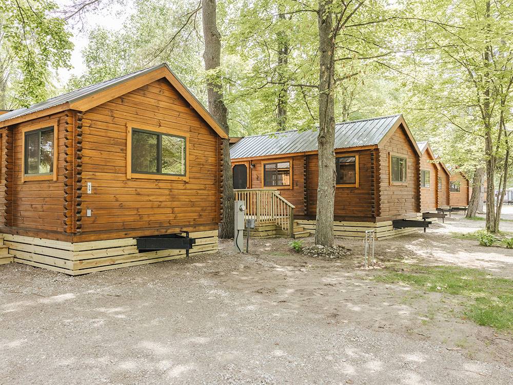 A row of cabins