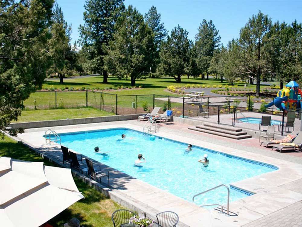 Swimming pool at campground at BEND/SISTERS GARDEN RV RESORT