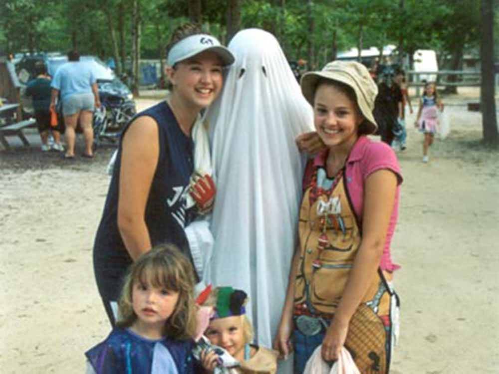Kids dressed up for Halloween at AVALON CAMPGROUND