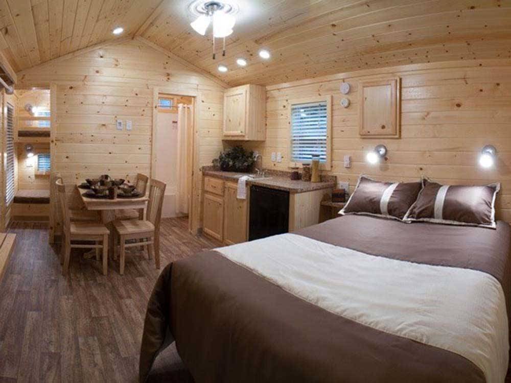 The inside of the cabin at BADLANDS / WHITE RIVER KOA HOLIDAY