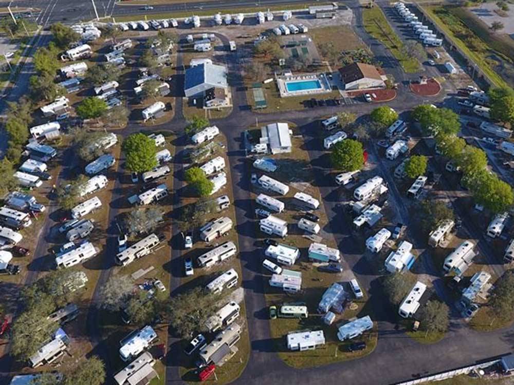 An aerial view of the campground at CYPRESS CAMPGROUND & RV PARK