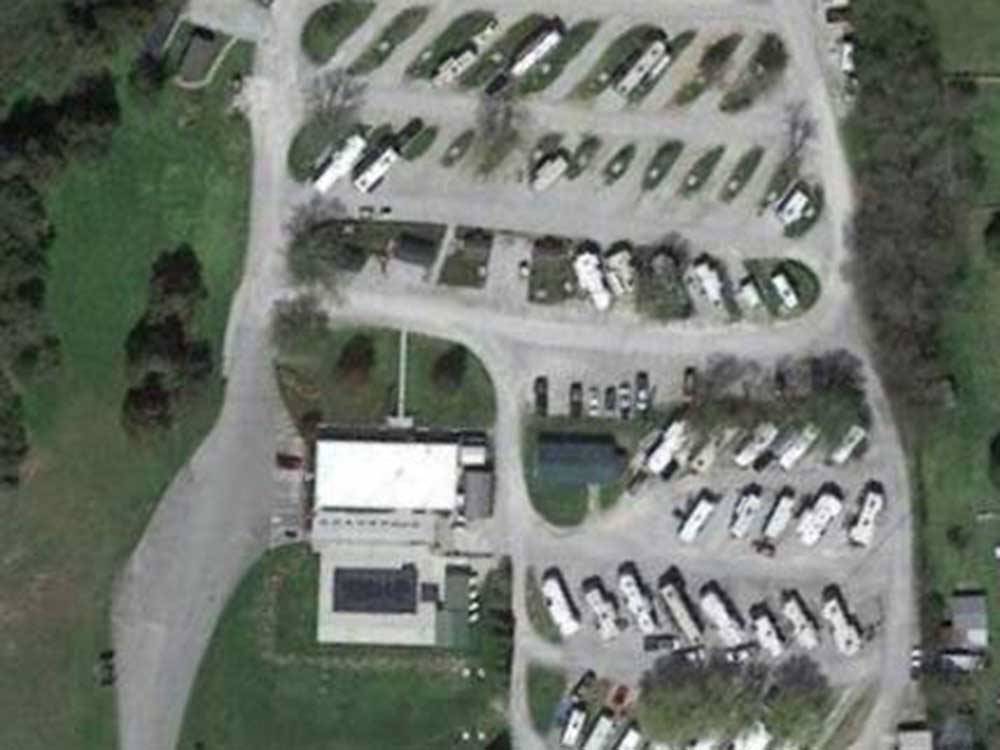 Aerial view of the campground at KNOXVILLE CAMPGROUND