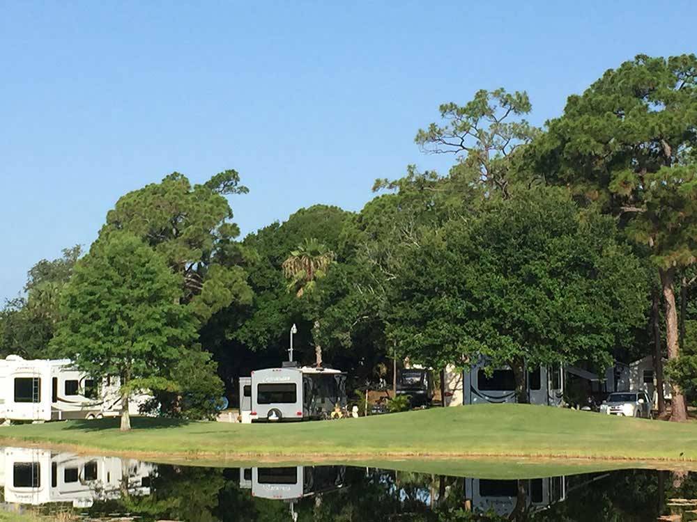 RVs and trailers at campground at ROAD RUNNER TRAVEL RESORT