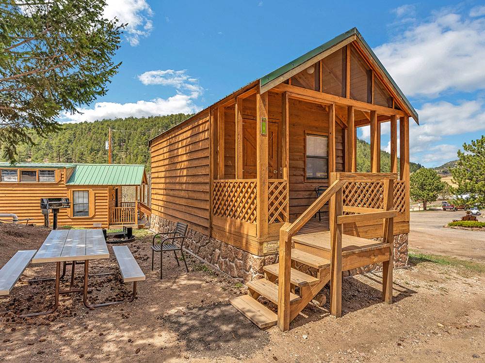 Wood rental cabin at JELLYSTONE PARK ESTES