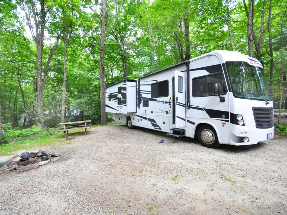 RV in a site at PROSPECT MOUNTAIN CAMPGROUND