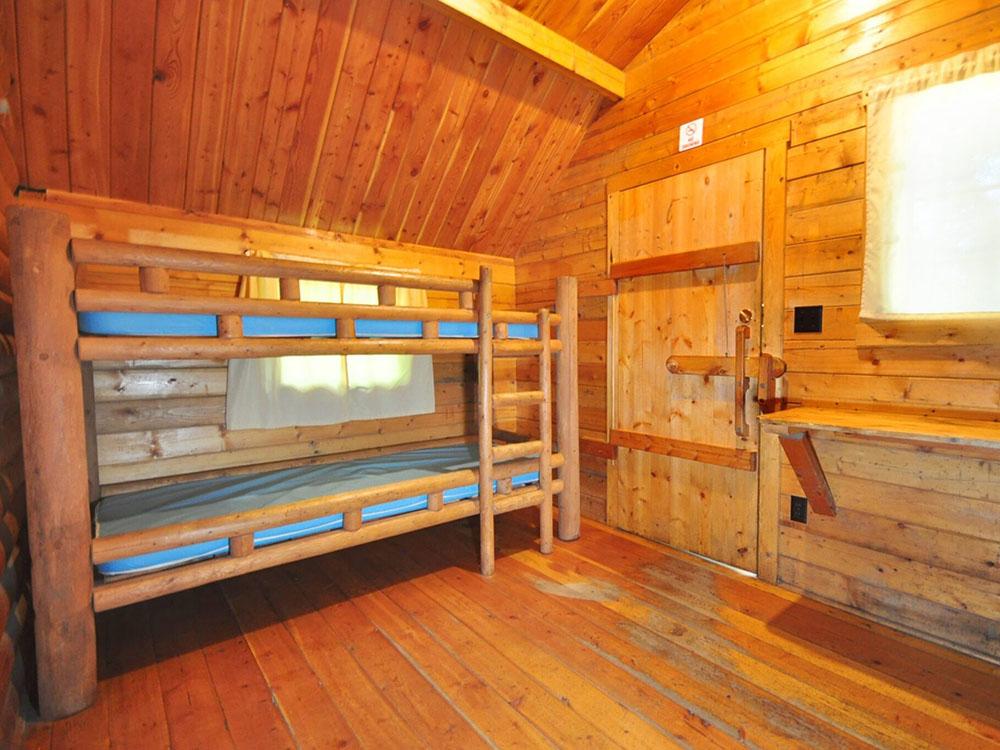 Cabin interior at PROSPECT MOUNTAIN CAMPGROUND