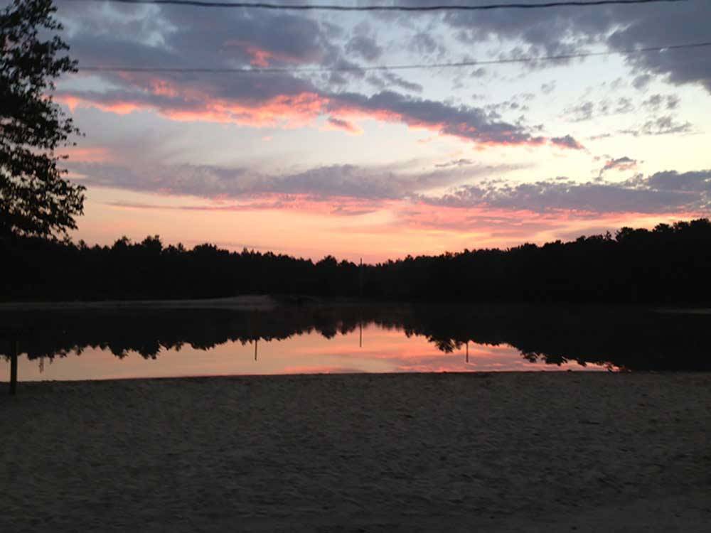 Sunset view at CAPE COD'S MAPLE PARK CAMPGROUND & RV PARK
