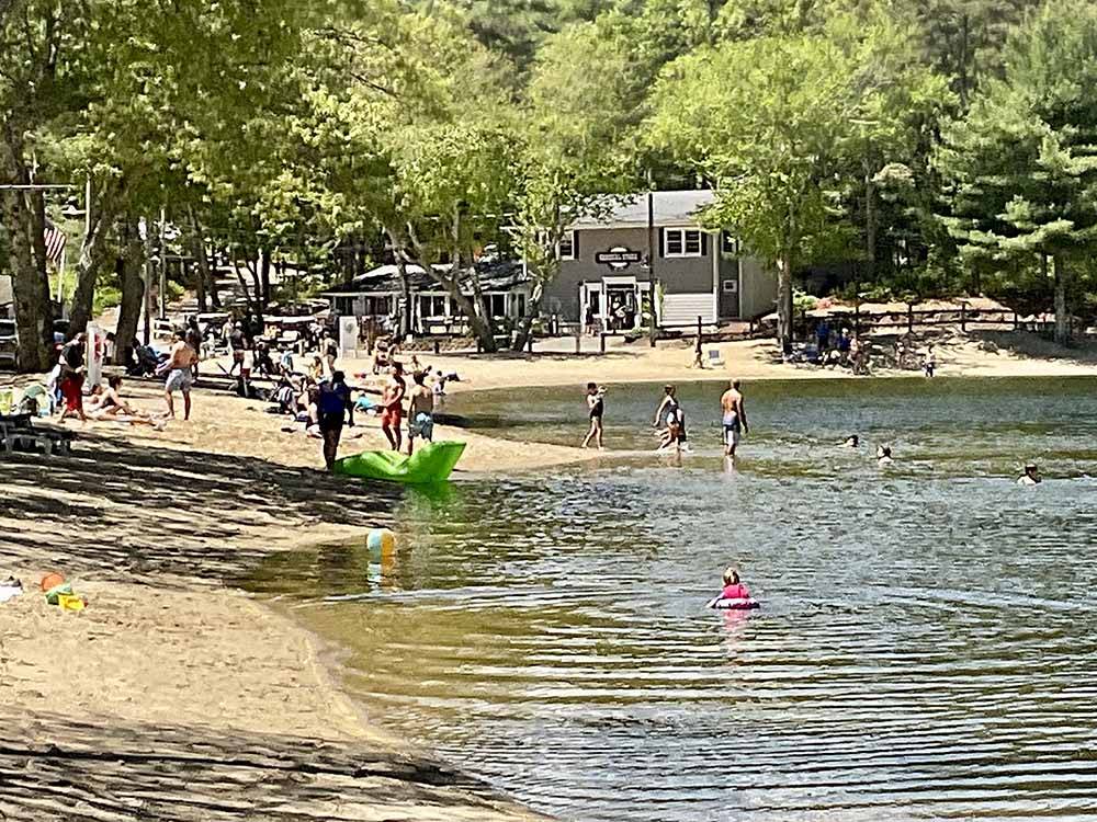 People playing in the water at CAPE COD'S MAPLE PARK CAMPGROUND & RV PARK