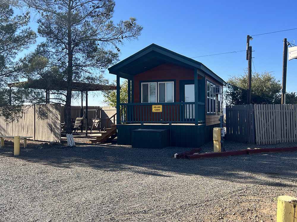 One of the deluxe rental cabins at LORDSBURG KOA JOURNEY