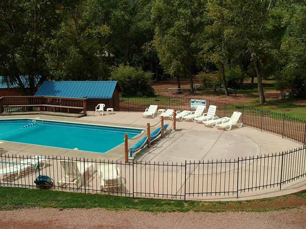 The swimming pool area at LONE DUCK CAMPGROUND