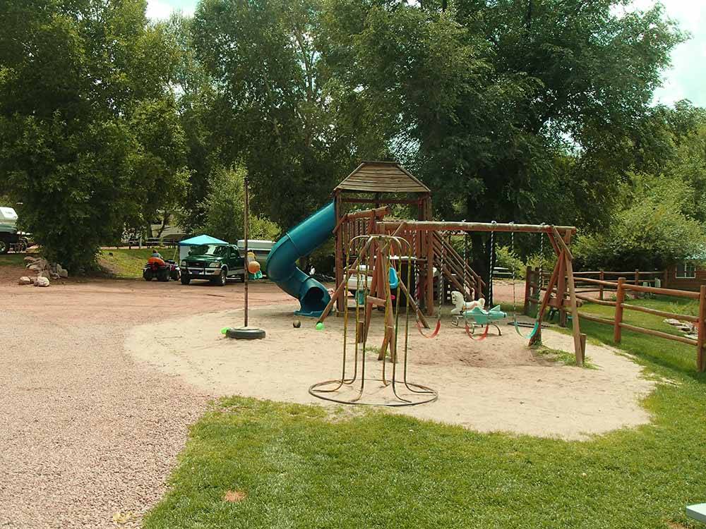 The outdoor playground area at LONE DUCK CAMPGROUND