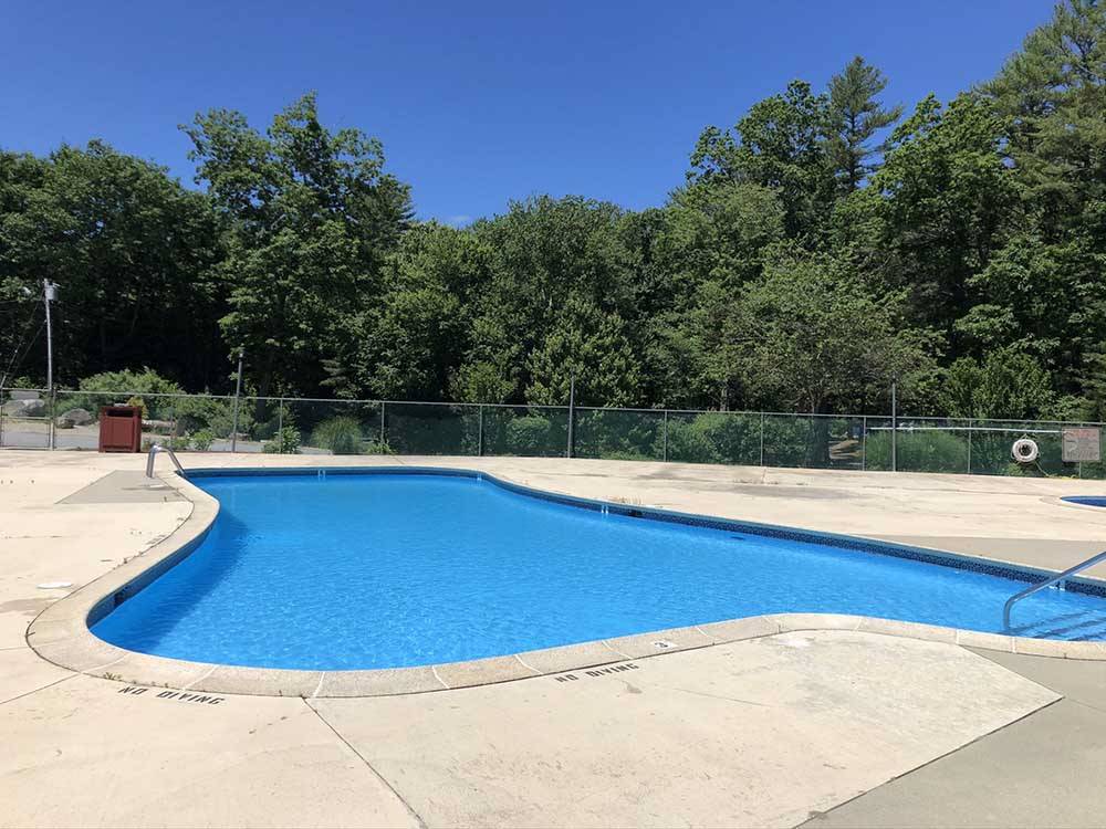 The large swimming pool at NATURES CAMPSITES