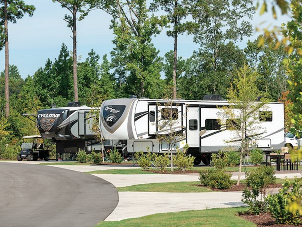 RVs parks in paved sites