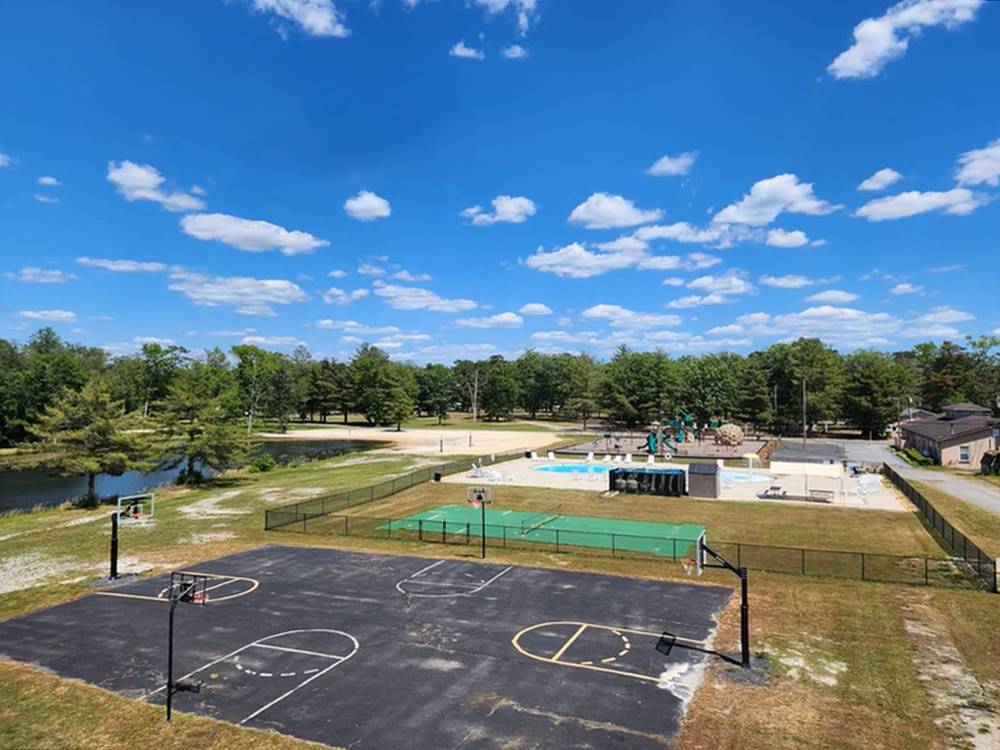 Aerial view of the campground