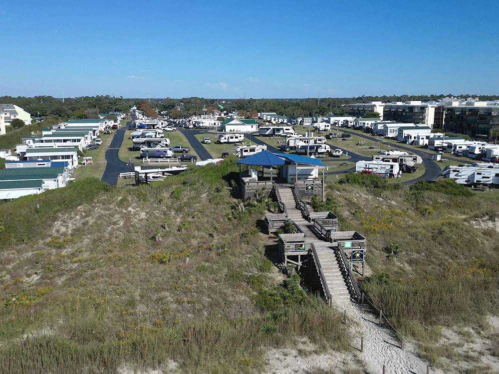 Sites and stairs to beach at HOLIDAY TRAV-L-PARK RESORT