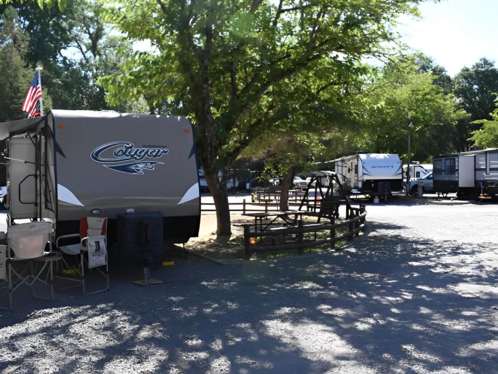 Trailer in gravel site