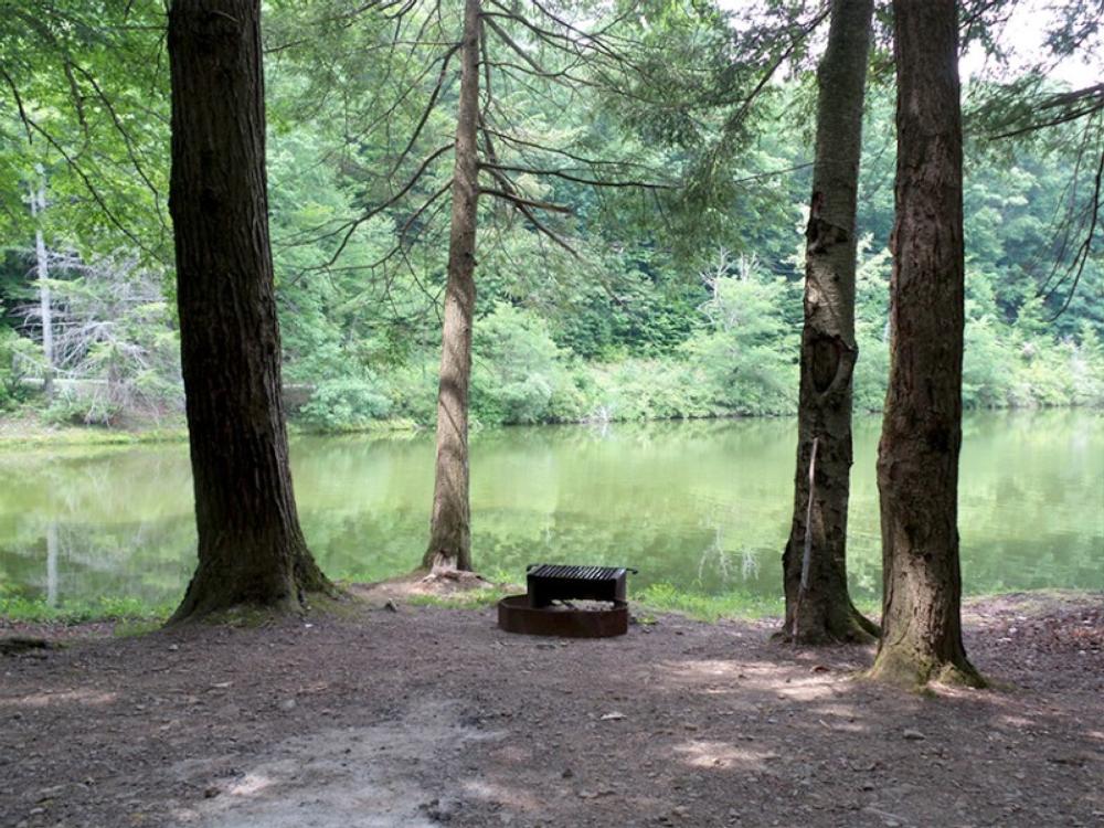 Camp site on the water at Lakeside Campground