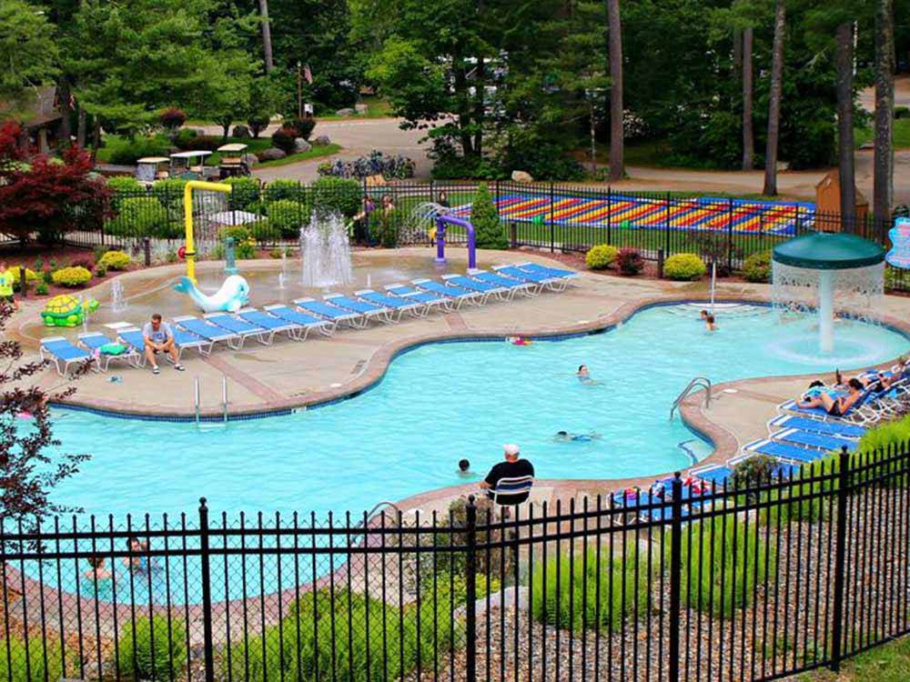 The swimming pool area at PINE ACRES FAMILY CAMPING RESORT