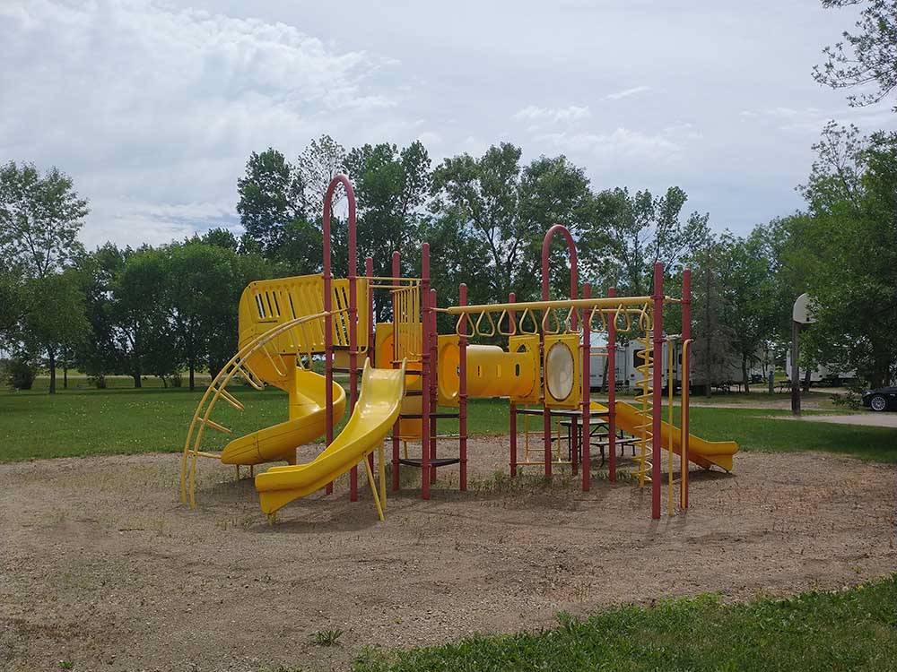 Playground for children at GRAND FORKS CAMPGROUND