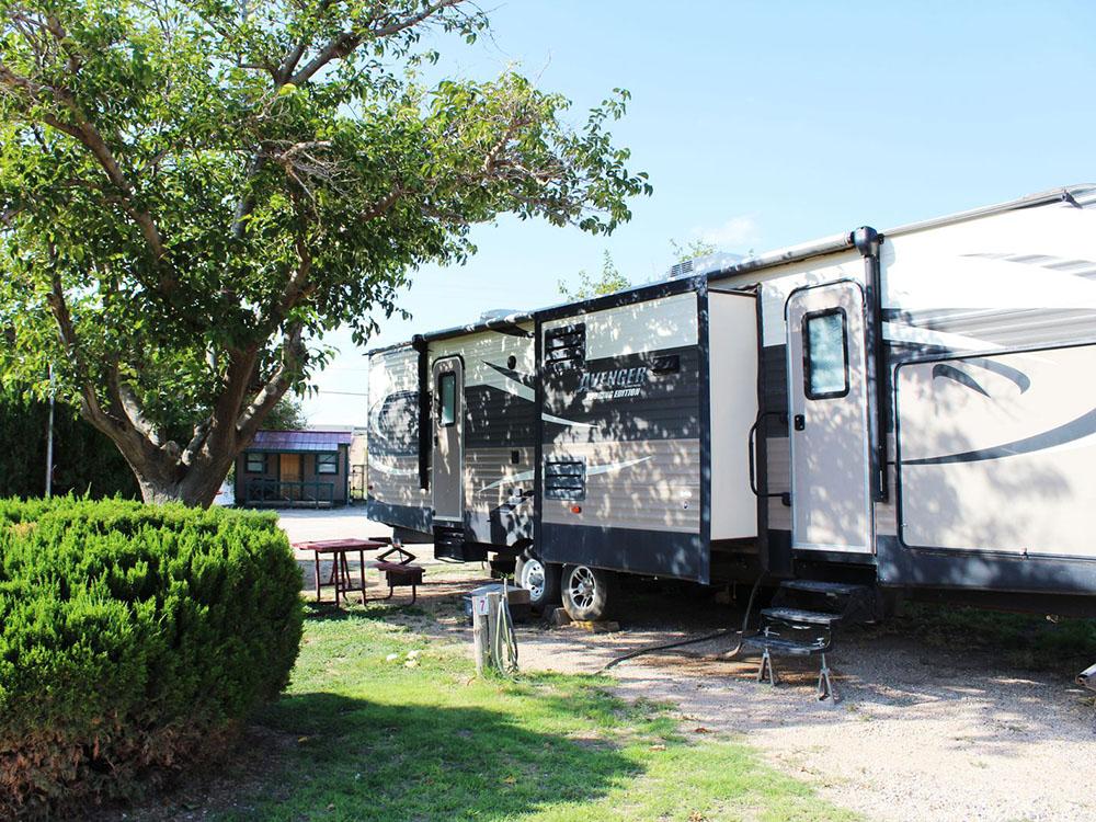 RV parked near tree at WHIP IN RV PARK