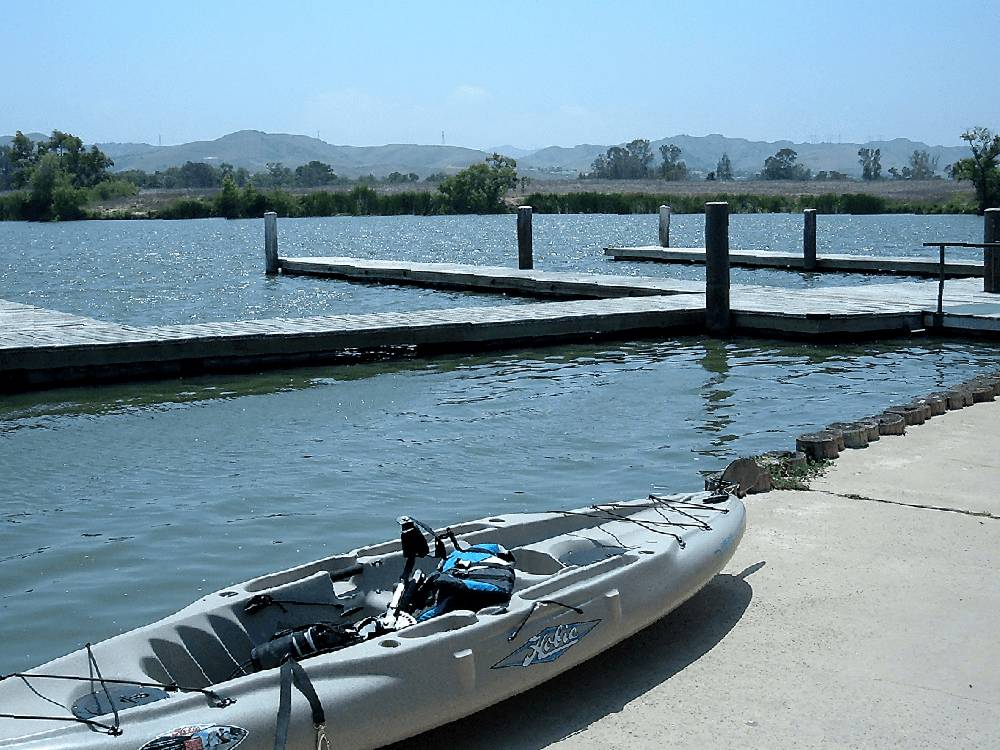 Kayak near the boat dock