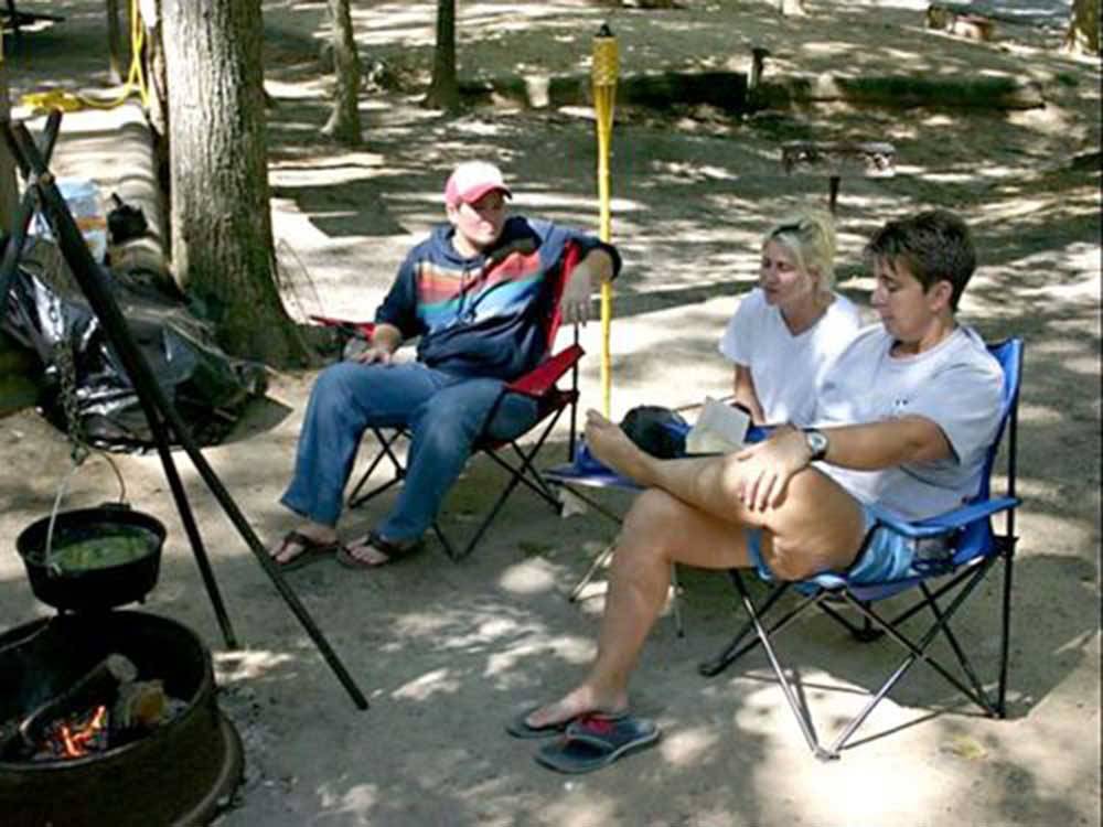 Folks camping at BIG OAKS FAMILY CAMPGROUND