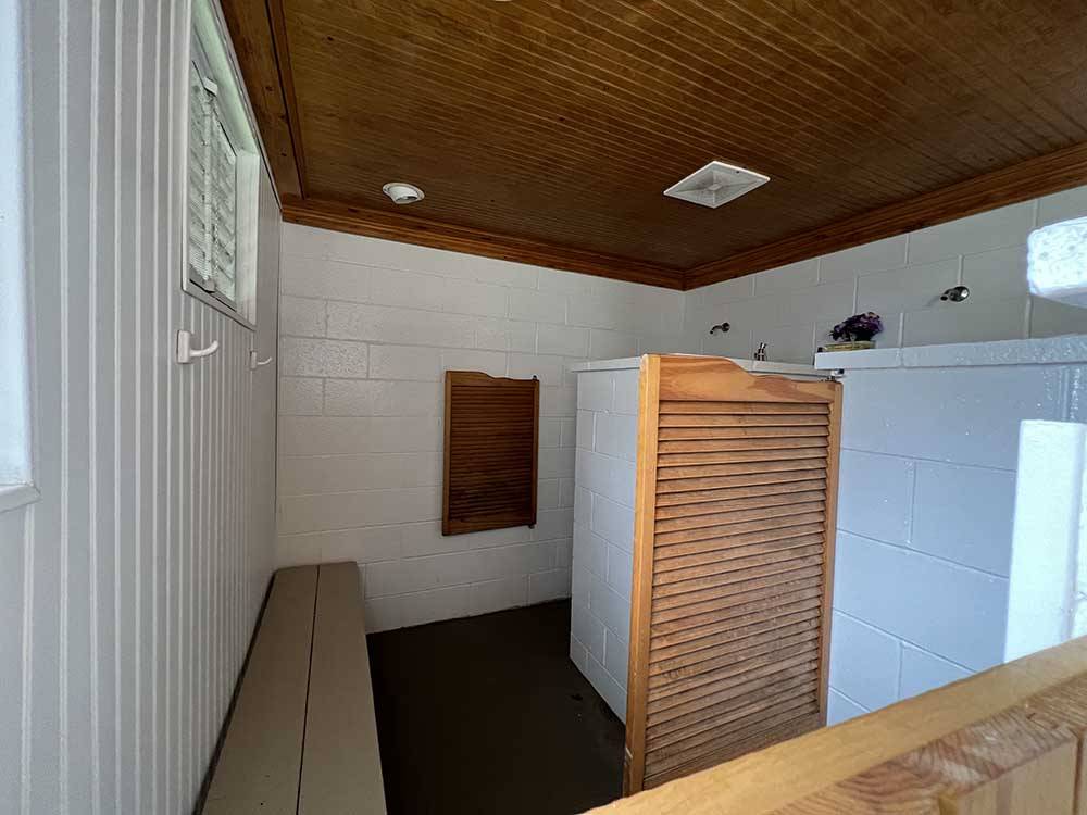 Inside of the bathhouse at SUN VALLEY CAMPGROUND