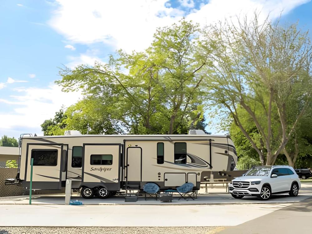 RV parked in a site