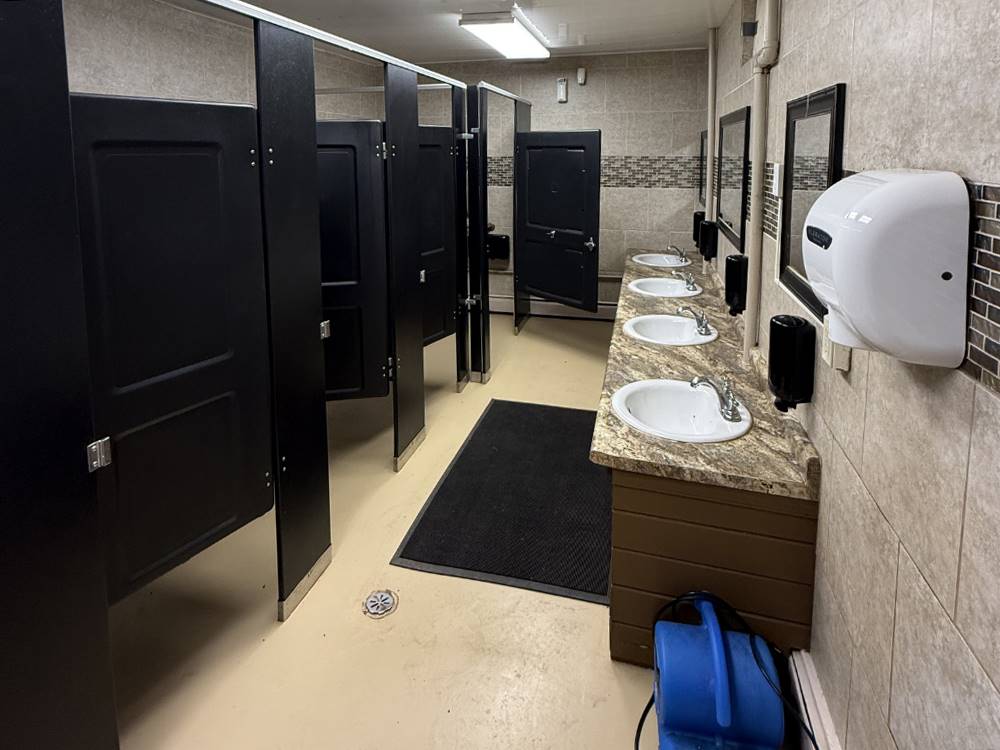 Interior of the restrooms