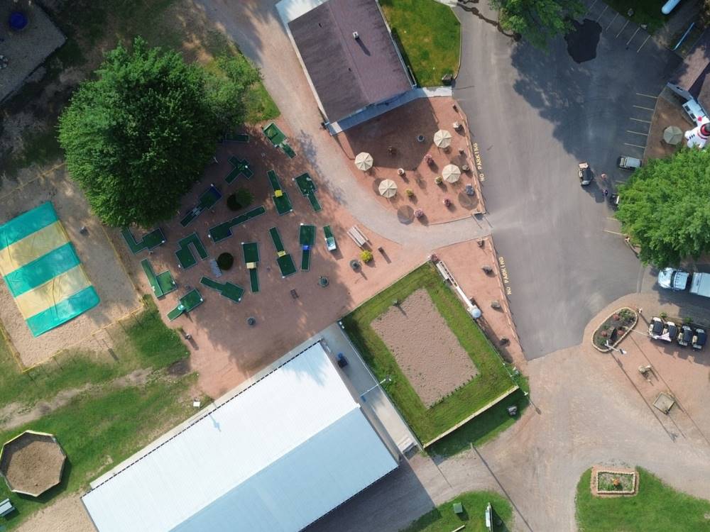 Aerial view of the park
