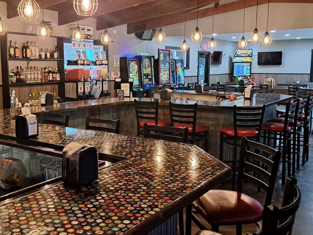The bar and restaurant