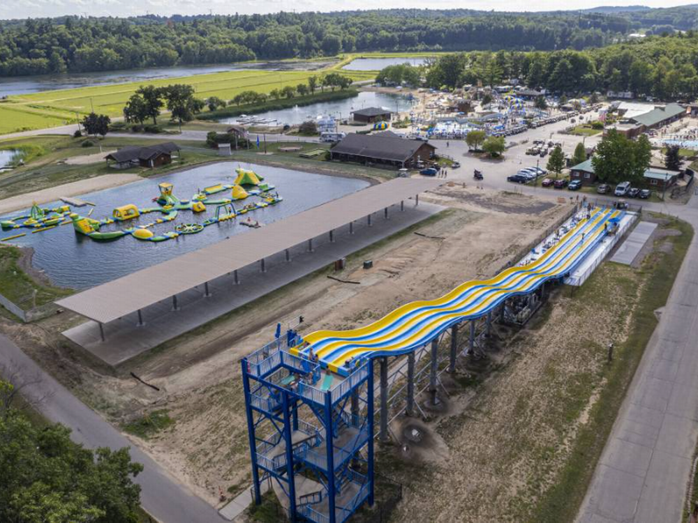 Water slide at Jellystone Park Warrens