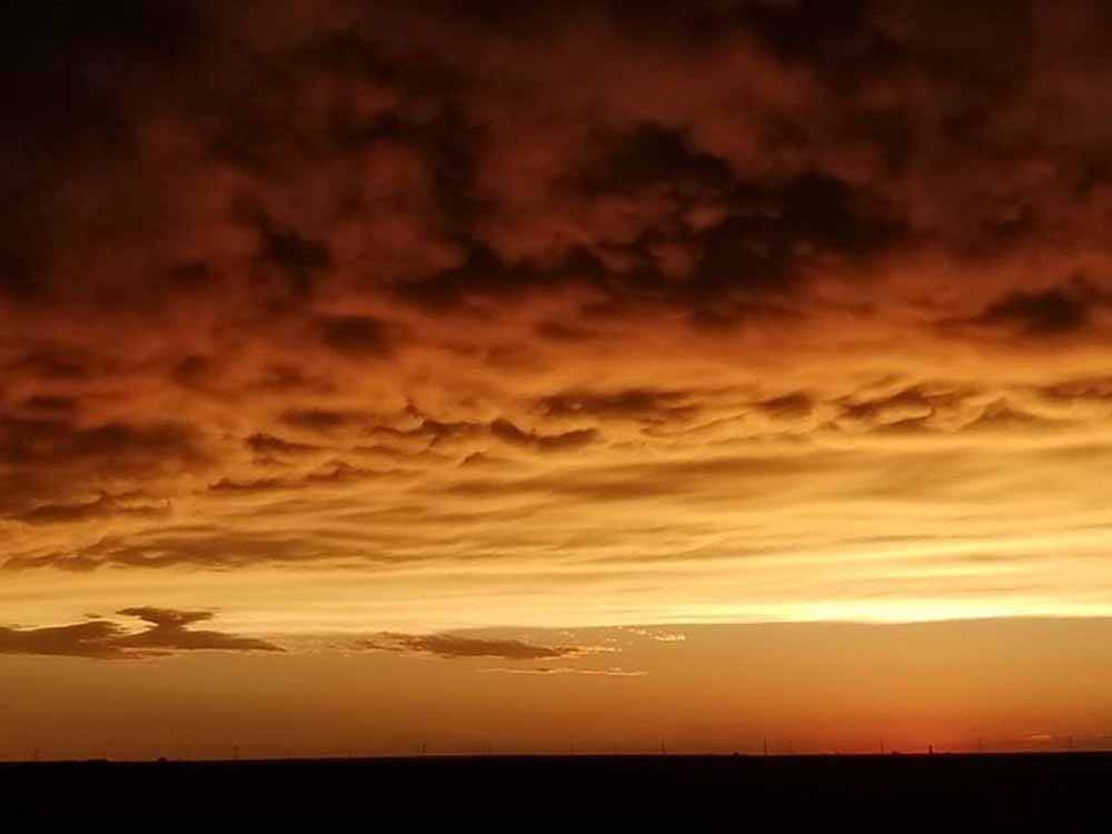 Storm clouds at sunset at HIGH PLAINS CAMPING