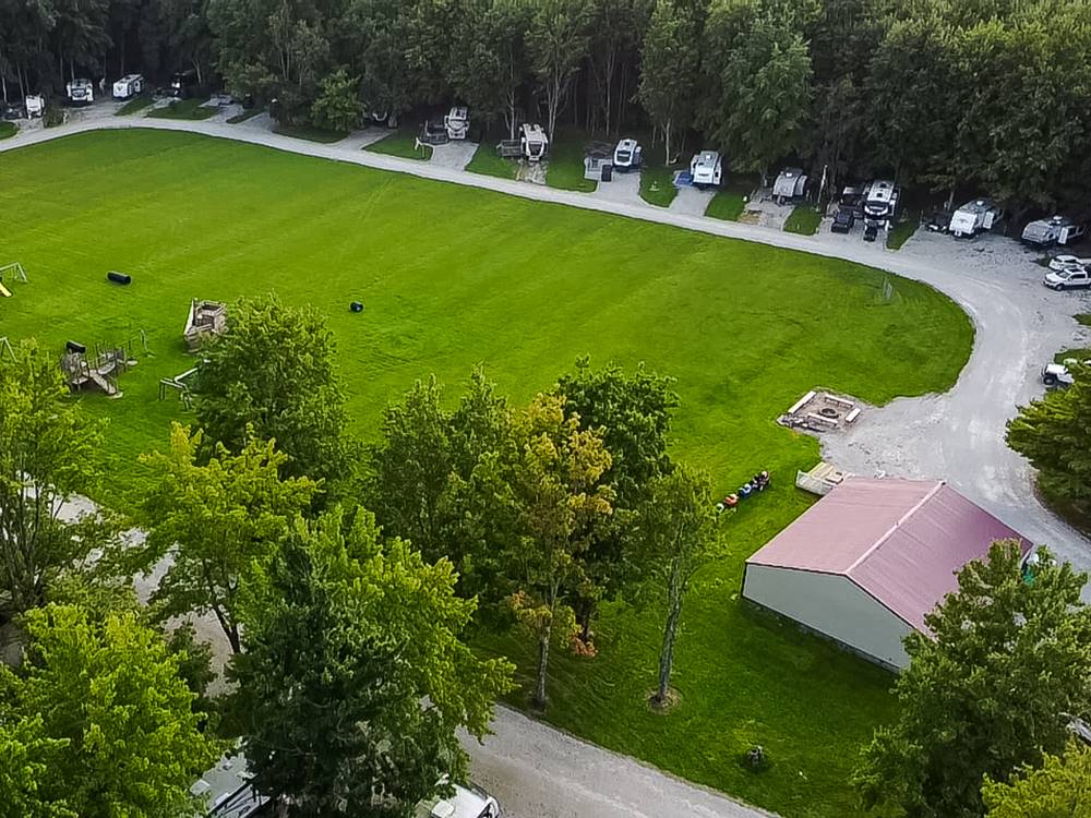 Grassy area near sites