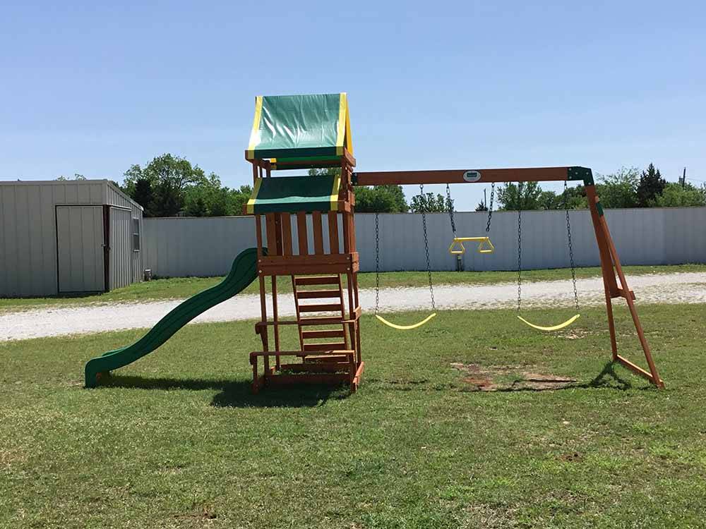 The playground equipment at CAMPER'S PARADISE RV PARK