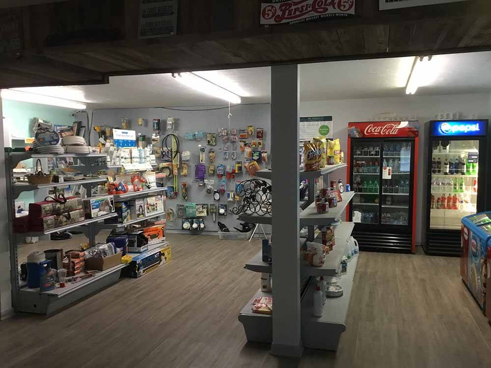 The general store with soda refrigerators at CAMPER'S PARADISE RV PARK