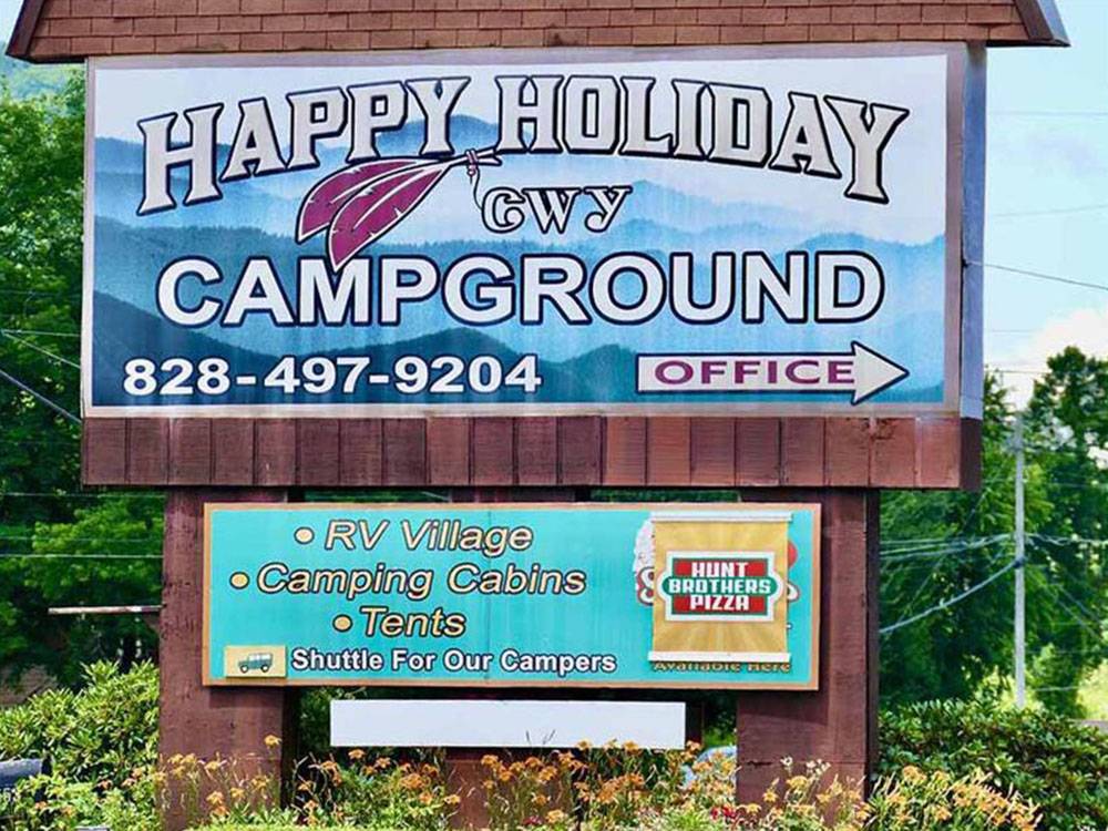 The entrance sign