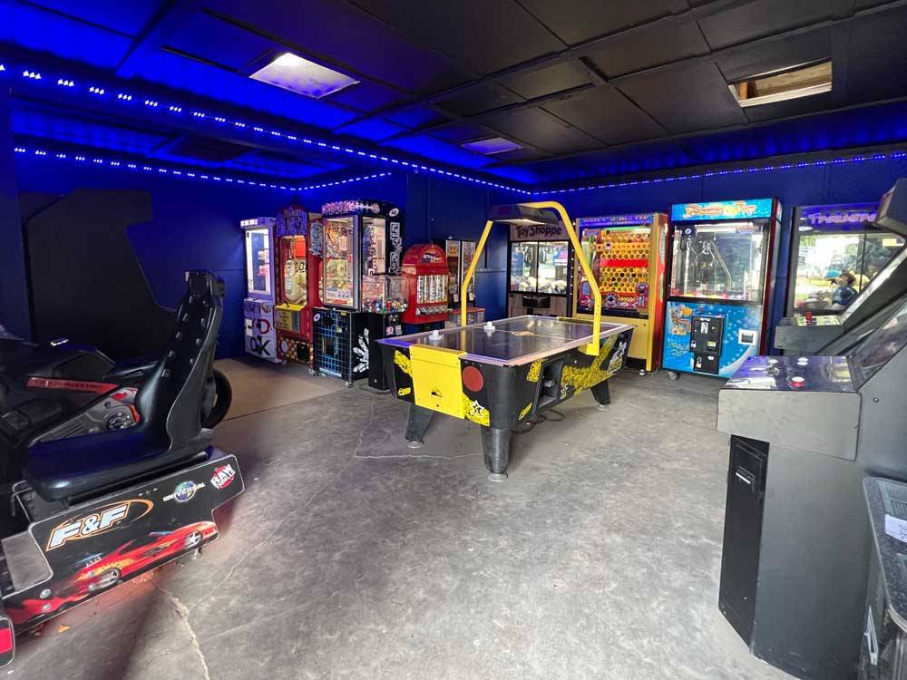 The inside of the arcade room at BER WA GA NA CAMPGROUND