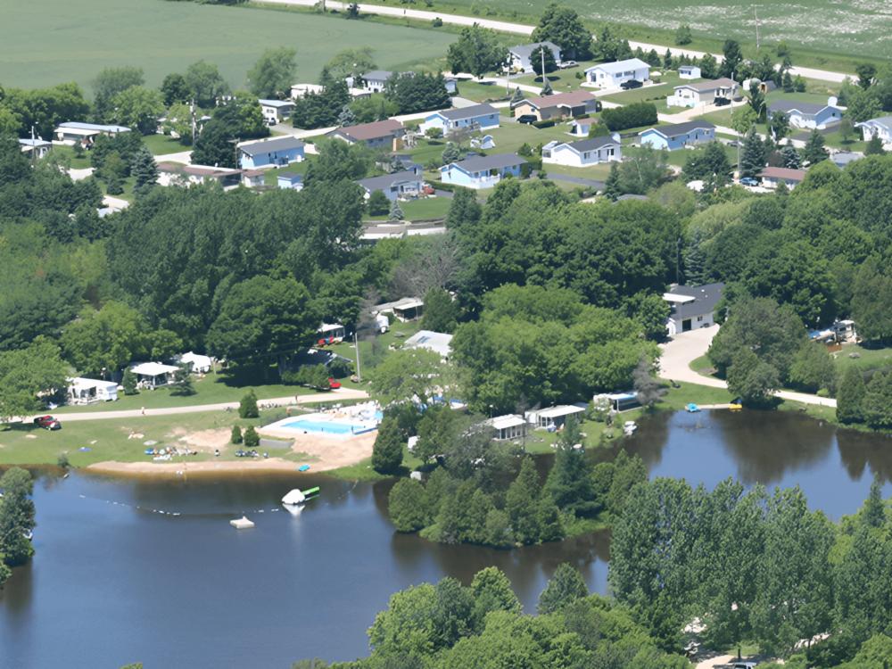Aerial view of the resort