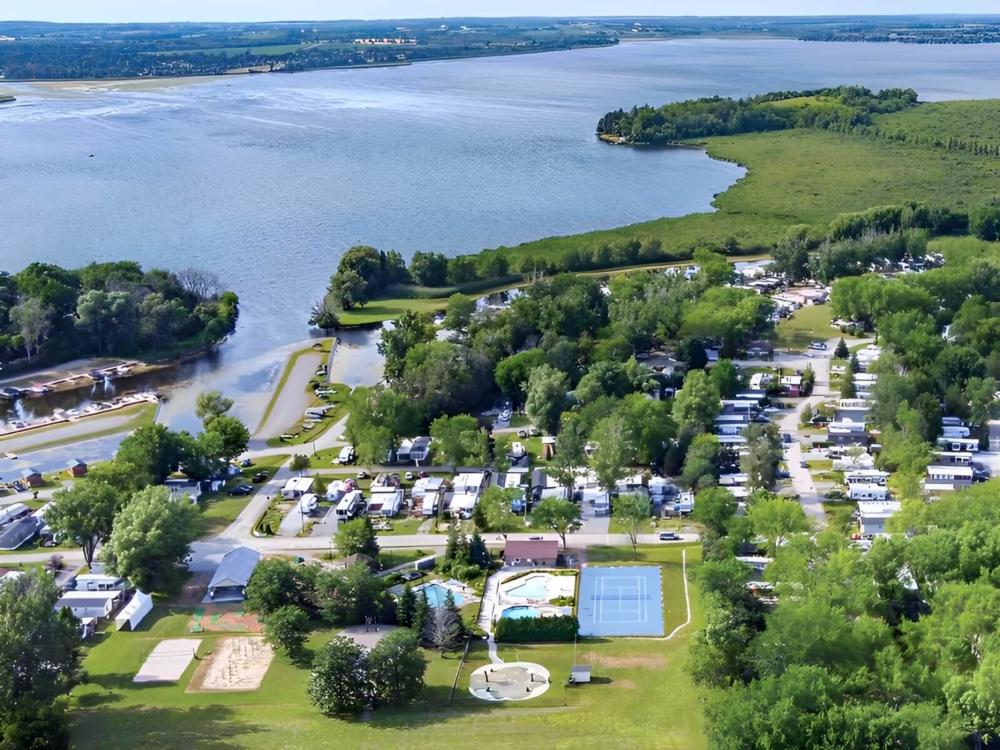 Aerial view of the resort